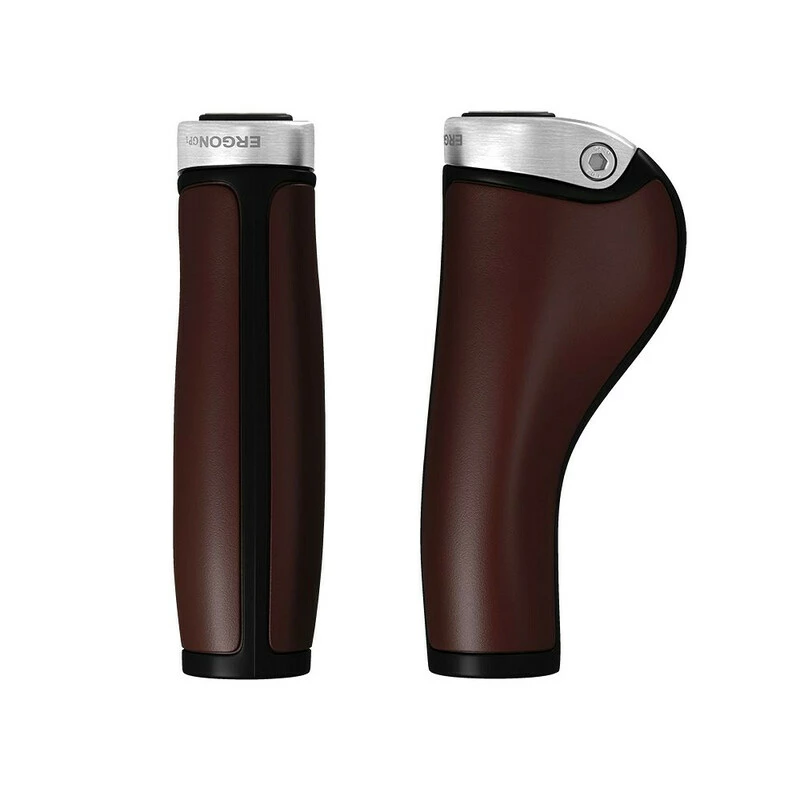 Brooks GP1 Ledergriffe 130/130mm, Dunkelbraun/silber 4 Brooks GP1 Ledergriffe 130/130mm, Dunkelbraun/silber – Bild 2