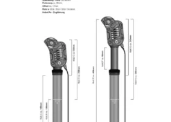 By Schulz By.Schulz Sattelst&uuml;tze, D.2 ST-Ro T80 DROPPER Kabel AUSSEN 34.9 X 190mm Hub:30mm MEDIUM 60-90 Kg