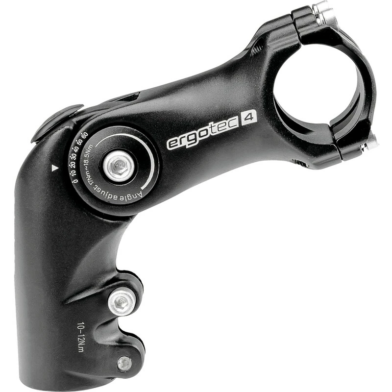 Ergotec Vorbau, OCTOPUS 50, 31.8, 110mm, 0°/+60°, 28.6mm, L4, AL6061 Black-sand 3 Ergotec Vorbau, OCTOPUS 50, 31.8, 110mm, 0°/+60°, 28.6mm, L4, AL6061 Black-sand