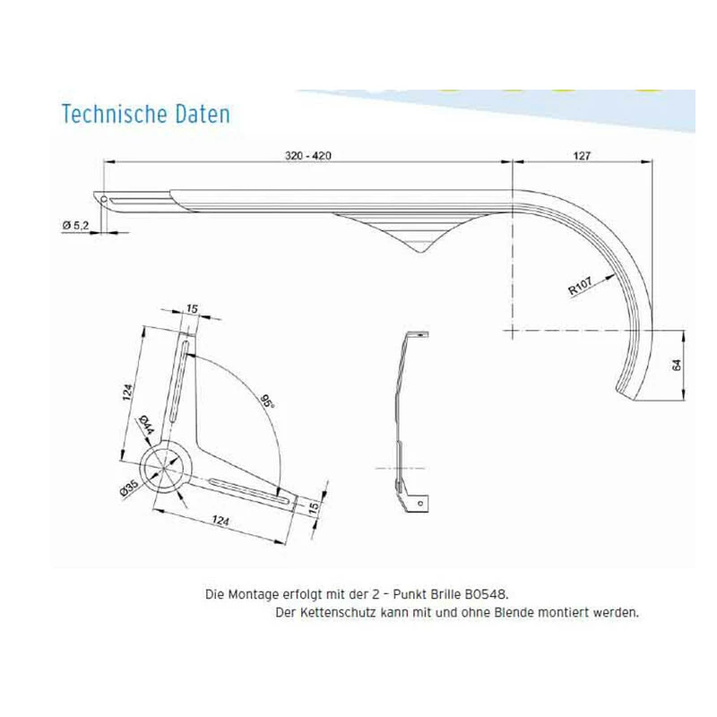 Wheeler Horn Kettenschutz Catena A08 46-48 Zähne Ohne Befestigunsbrille Schwarz 4 Wheeler Horn Kettenschutz Catena A08 46-48 Zähne Ohne Befestigunsbrille Schwarz – Bild 2
