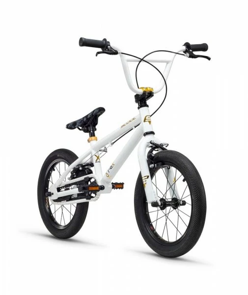 S'COOL S´COOL XtriX Mini BMX 16'' Stahl 1-Gang White/ Gold 4 S'COOL S´COOL XtriX Mini BMX 16'' Stahl 1-Gang White/ Gold – Bild 2