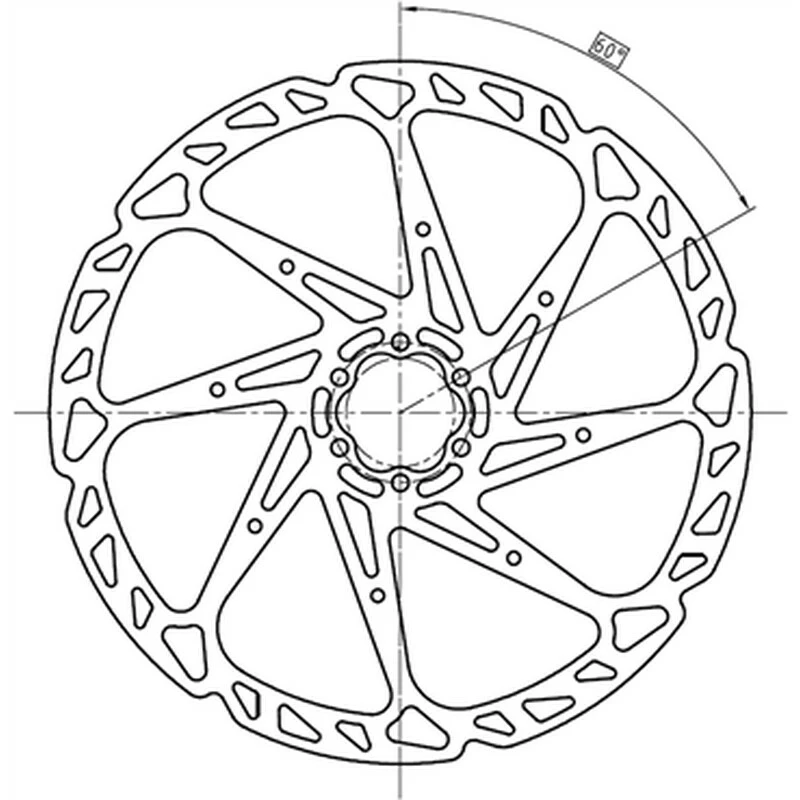 Incirca Bremsscheibe, HD Disc Brake Rotor 6-Loch 220mm 4 Incirca Bremsscheibe, HD Disc Brake Rotor 6-Loch 220mm – Bild 2
