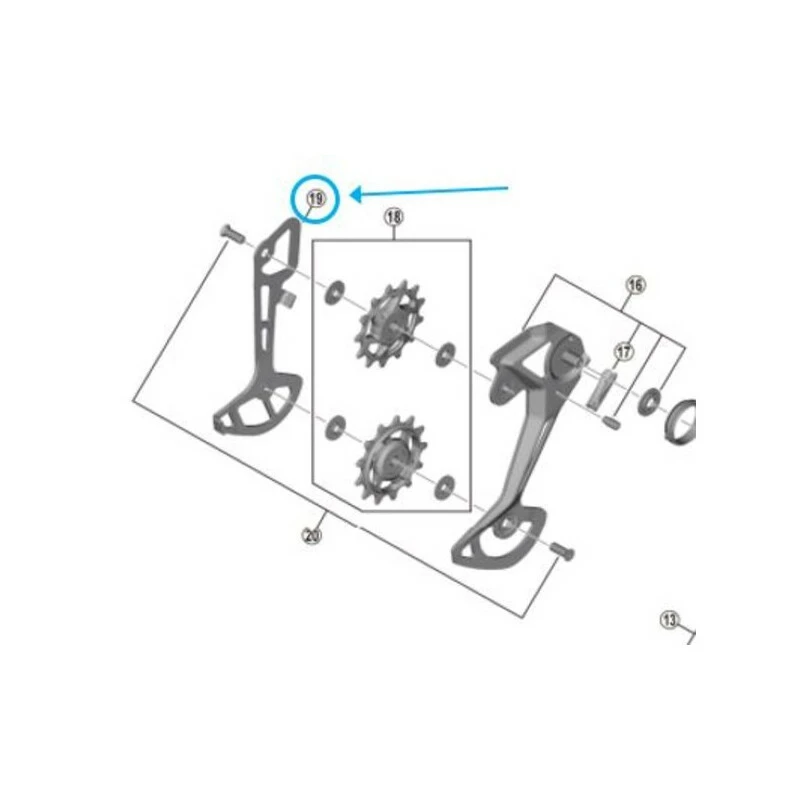 Shimano Leitblech RD-M8100-SGS Innen 3 Shimano Leitblech RD-M8100-SGS Innen