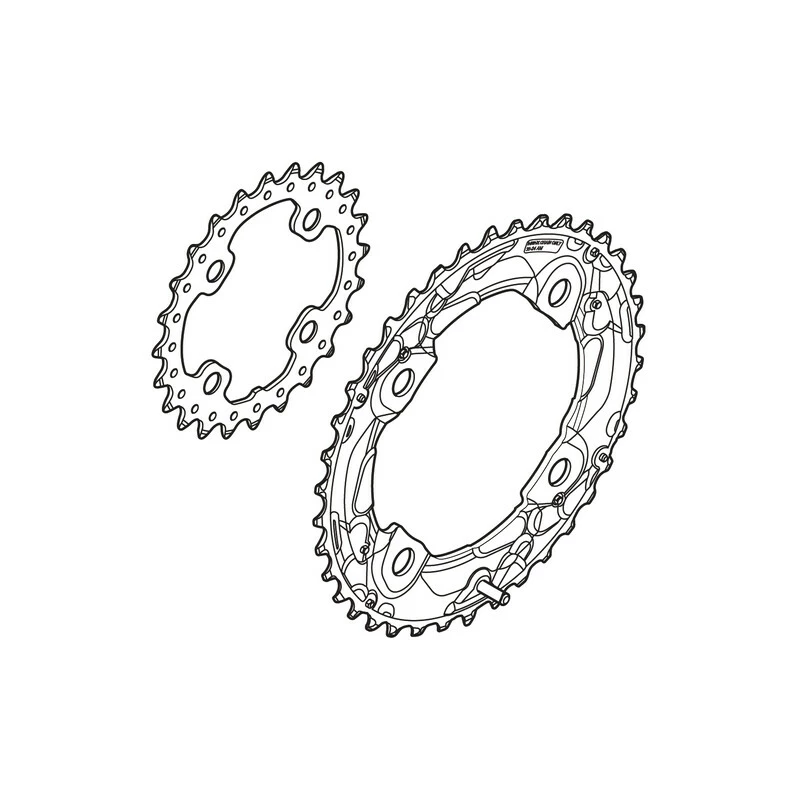 Shimano SLX/Deore 17 Kettenblatt 24 Zähne, Y-1NA 24000 FC-M675/615, 24/38 Schwarz 3 Shimano SLX/Deore 17 Kettenblatt 24 Zähne, Y-1NA 24000 FC-M675/615, 24/38 Schwarz