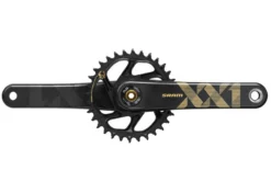SRAM XX1 EAGLE 20 DUB 1x12 X-Sync Kurbelgarnitur Carbon 170mm, Boost 148, 34Z, DUB, Ohne Tretlager, Schwarz-gold