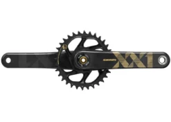 SRAM XX1 EAGLE 20 DUB 1x12 X-Sync Kurbelgarnitur Carbon 175mm, 34Z, DUB, Ohne Tretlager, Schwarz-gold