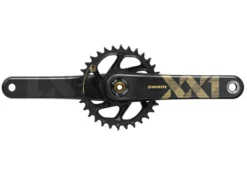 SRAM XX1 EAGLE 20 DUB 1x12 X-Sync Kurbelgarnitur Carbon 175mm, Boost 148, 34Z, DUB, Ohne Tretlager, Schwarz-gold