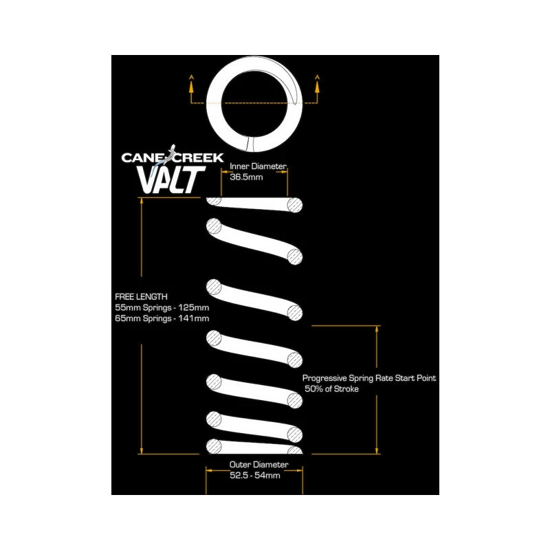 Cane Creek Valt Lightweight Progressive Spring 450-550 4 Cane Creek Valt Lightweight Progressive Spring 450-550 – Bild 2